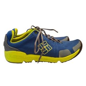 Columbia Techlite Mens Blue Lime Green Hiking Trail Shoes BM1509-437 Size 10.5